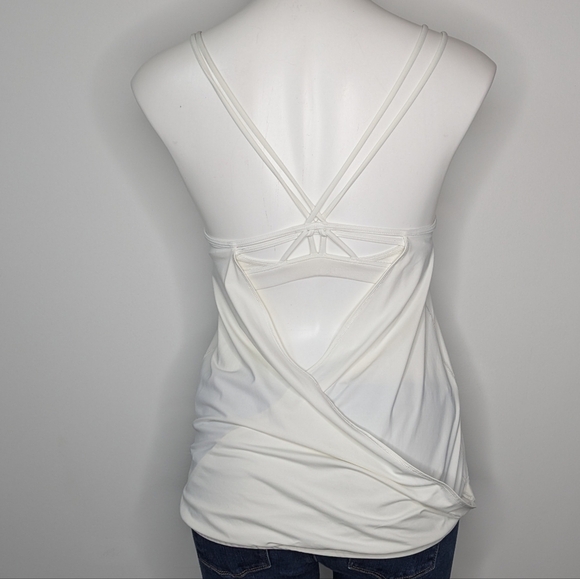 Lululemon White Strappy Breathable Exercise Workout Tank 4 - Picture 6 of 8